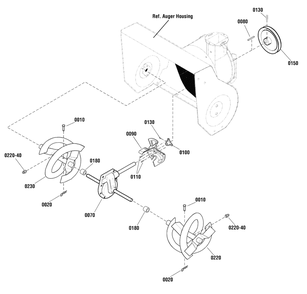Auger Drive Group Diagram and Parts List for 1730 207401 - 239300 Cub Cadet Lawn Mower